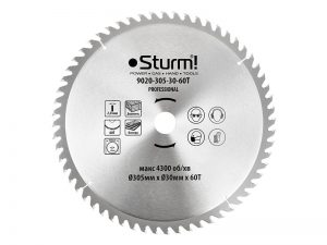 Диск пильный 305х30 мм 60 зубов по дереву для MS55305BL Sturm 9020-305-30-60T